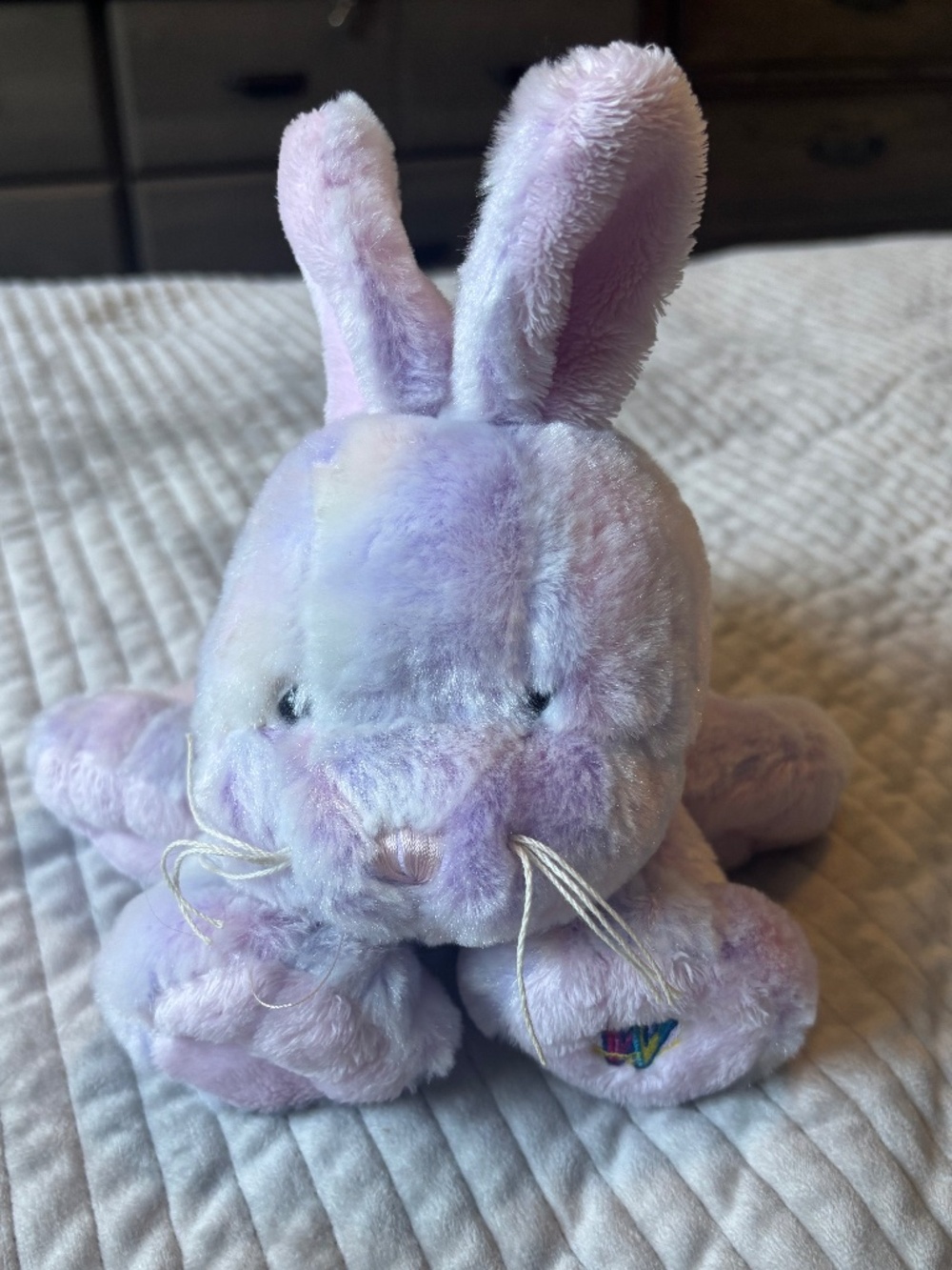 Ganz Webkinz Sherbet Bunny HM156 Pastel Tie Dye Pink Purple Plush No Code